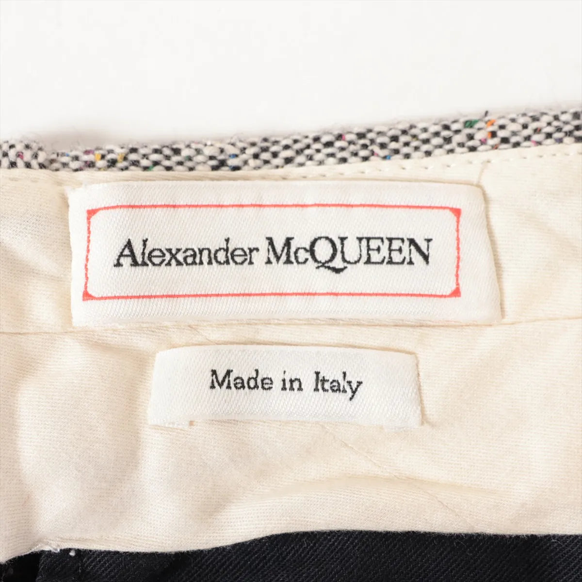 Alexander McQueen Wool Multicolor Dots Pants Black