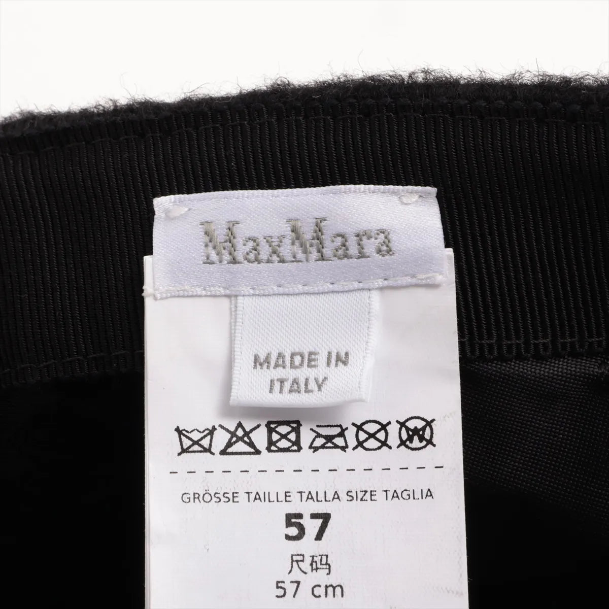 Max Mara MM Logo Hat Black