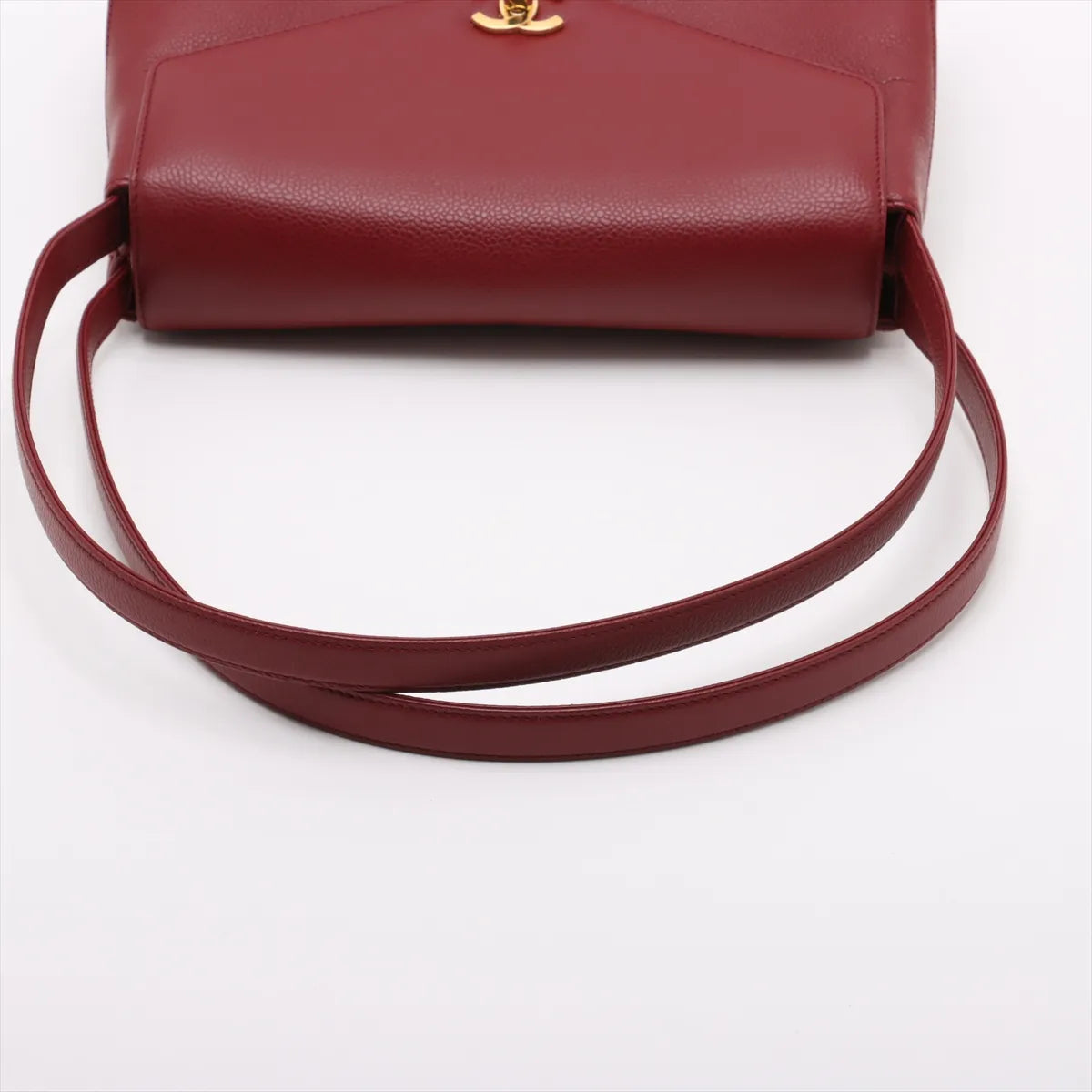 Chanel CC Logo Caviar Skin Shoulder Bag Bordeaux