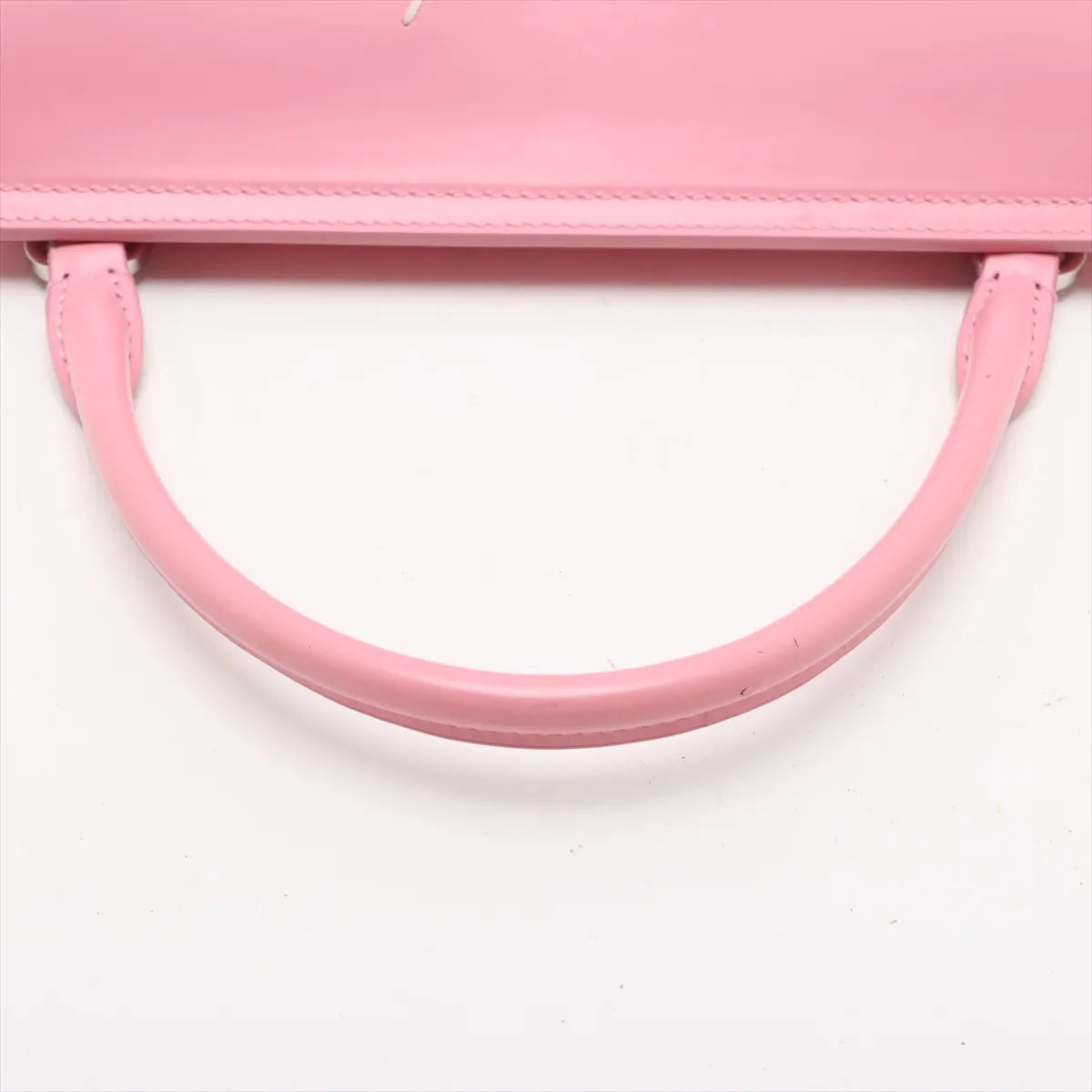 Maison Margiela Snatched Leather Two-Way Handbag Pink