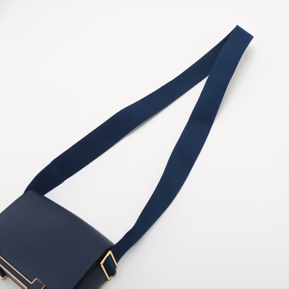 Hermès Geta Chevre Blue Navy