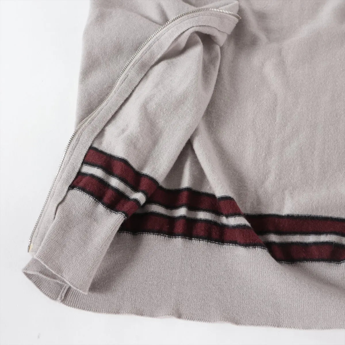 Hermes Cotton x Cashmere Knit Jacket Gray