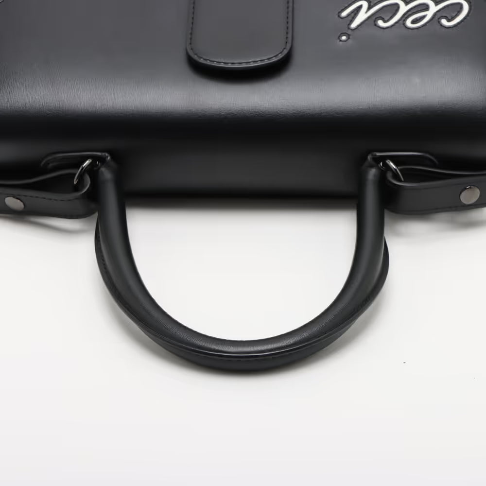 Delvaux Lumore MM Leather Two-Handbag Black x White