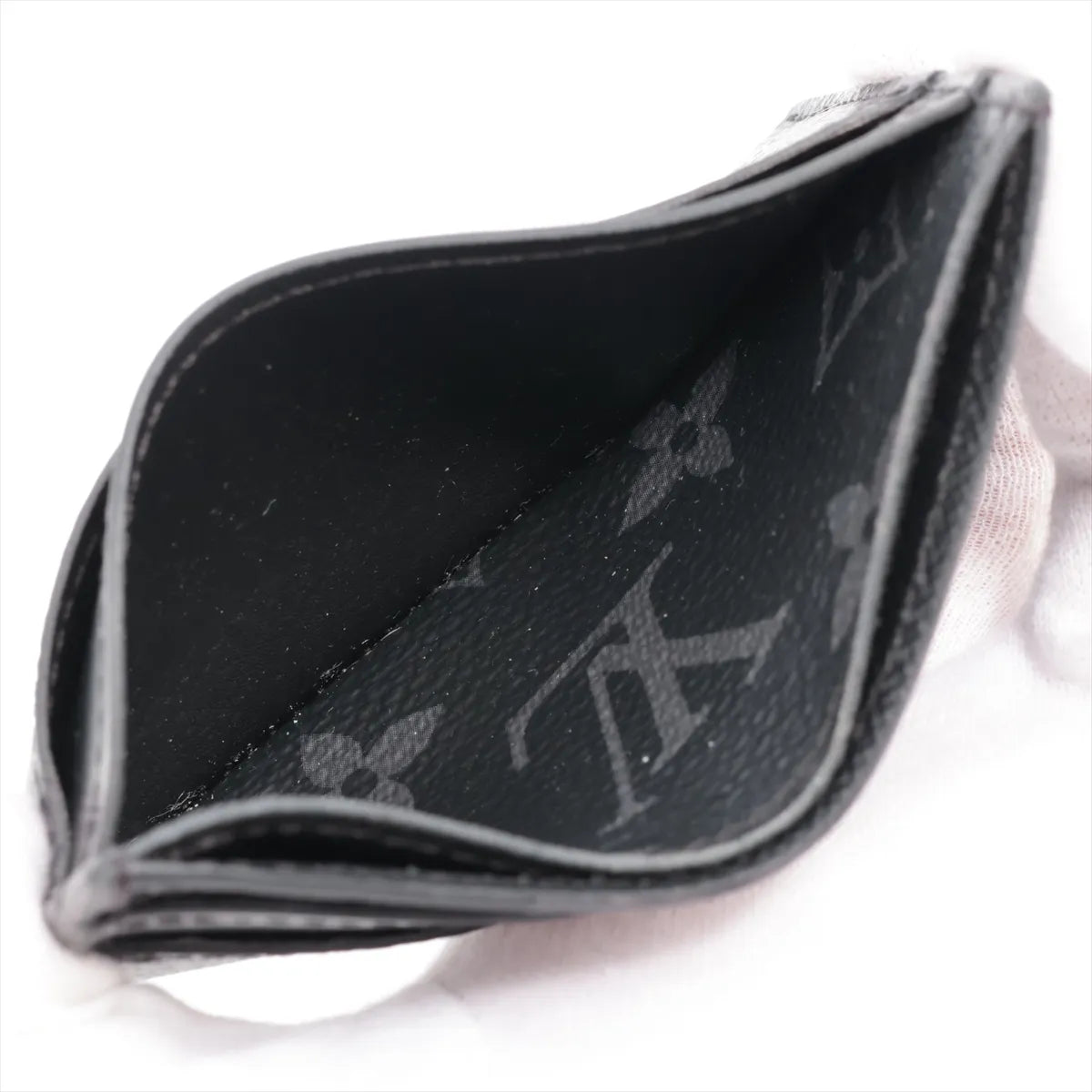 Louis Vuitton Monogram Eclipse Double Card Case Black