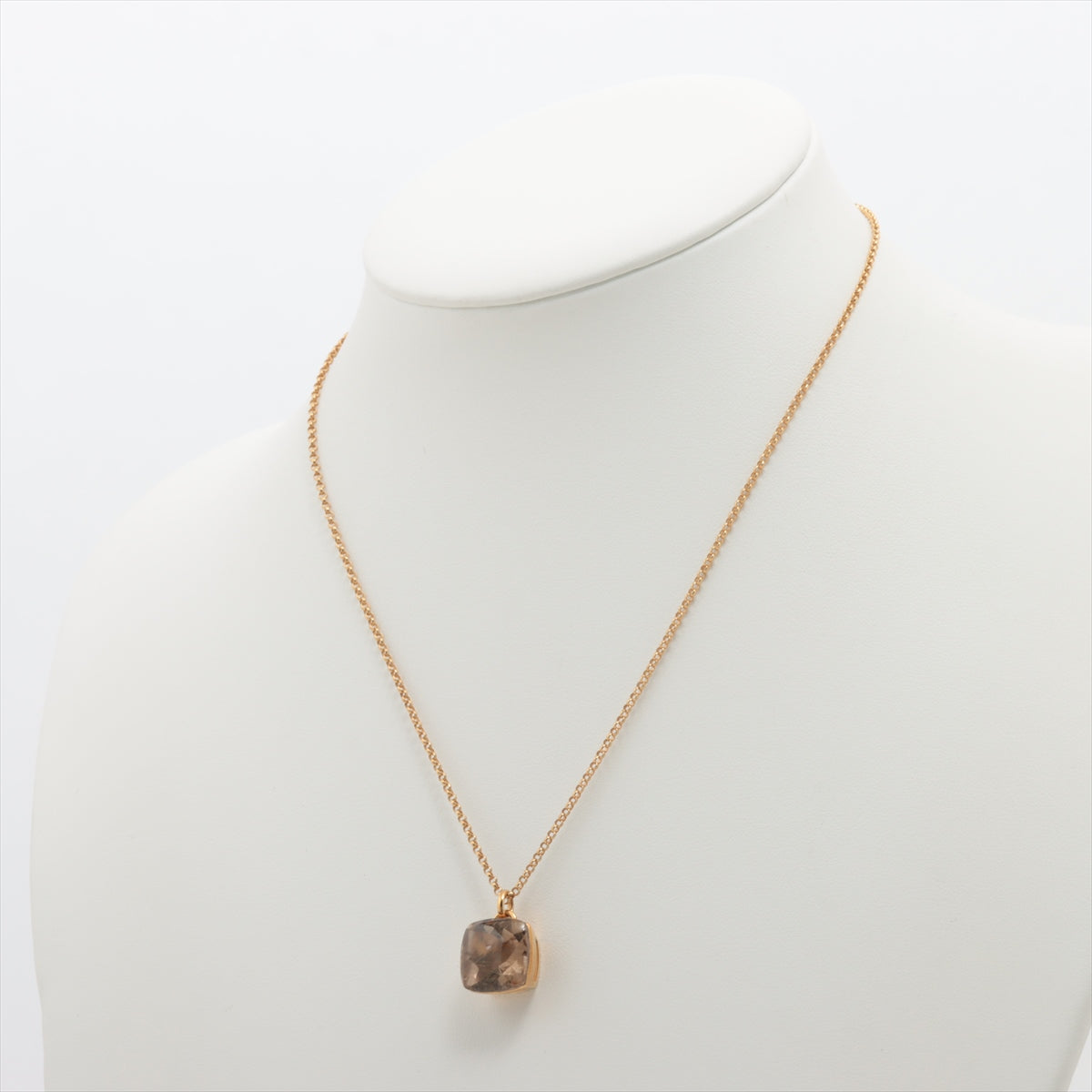 Vendome Aoyama Rutile Quartz Pendant Necklace Yellow Gold