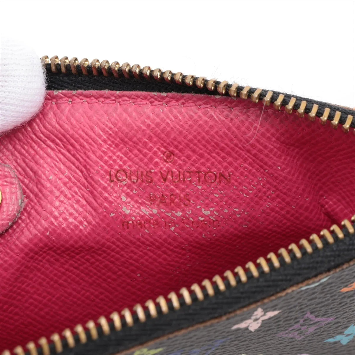 Louis Vuitton Monogram Multicolor Pochette Coin Purse Black