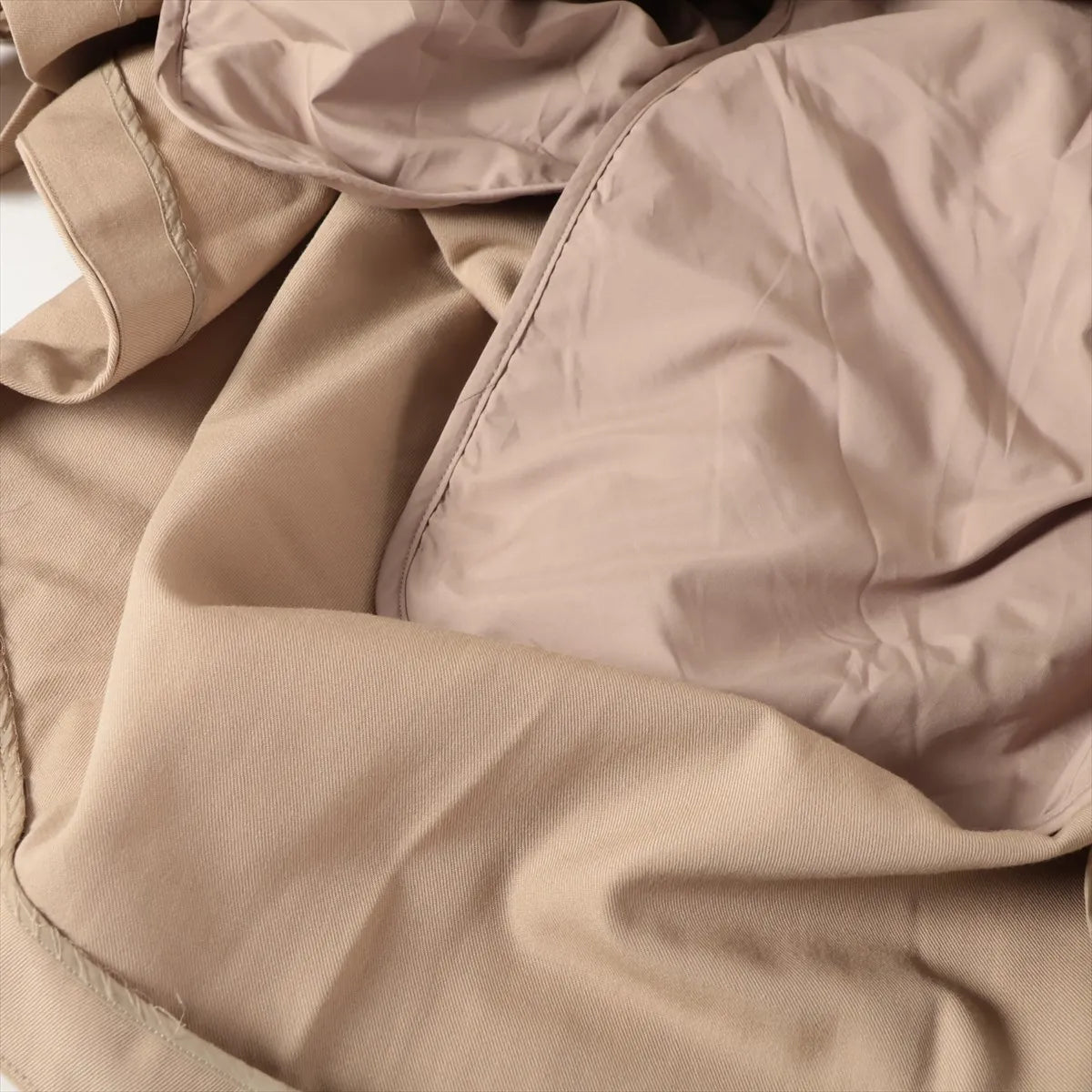 Enfold Wool Long Sleeve Trench Coat Beige