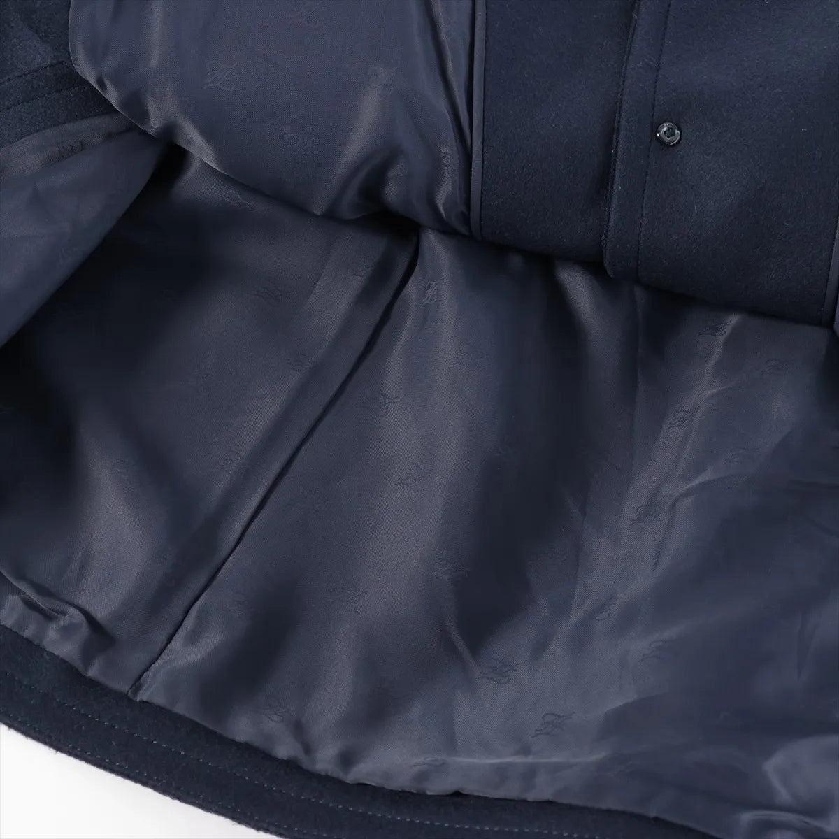 Fendi Wool & Leather Jacket Navy Blue