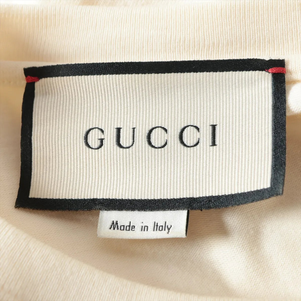 Gucci Interlocking Tennis Cotton T-Shirt Beige