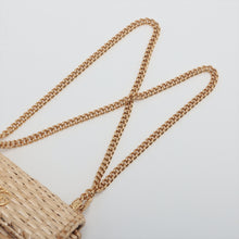 Load image into Gallery viewer, Quality Gucci Wicker Straw Chain Shoulder Bag Beige Mini