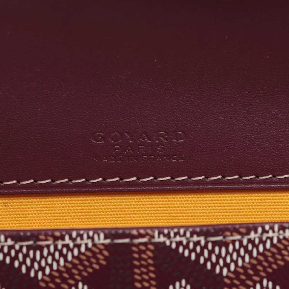 Goyard Leather Mini Monte Carlo Pouch Burgundy