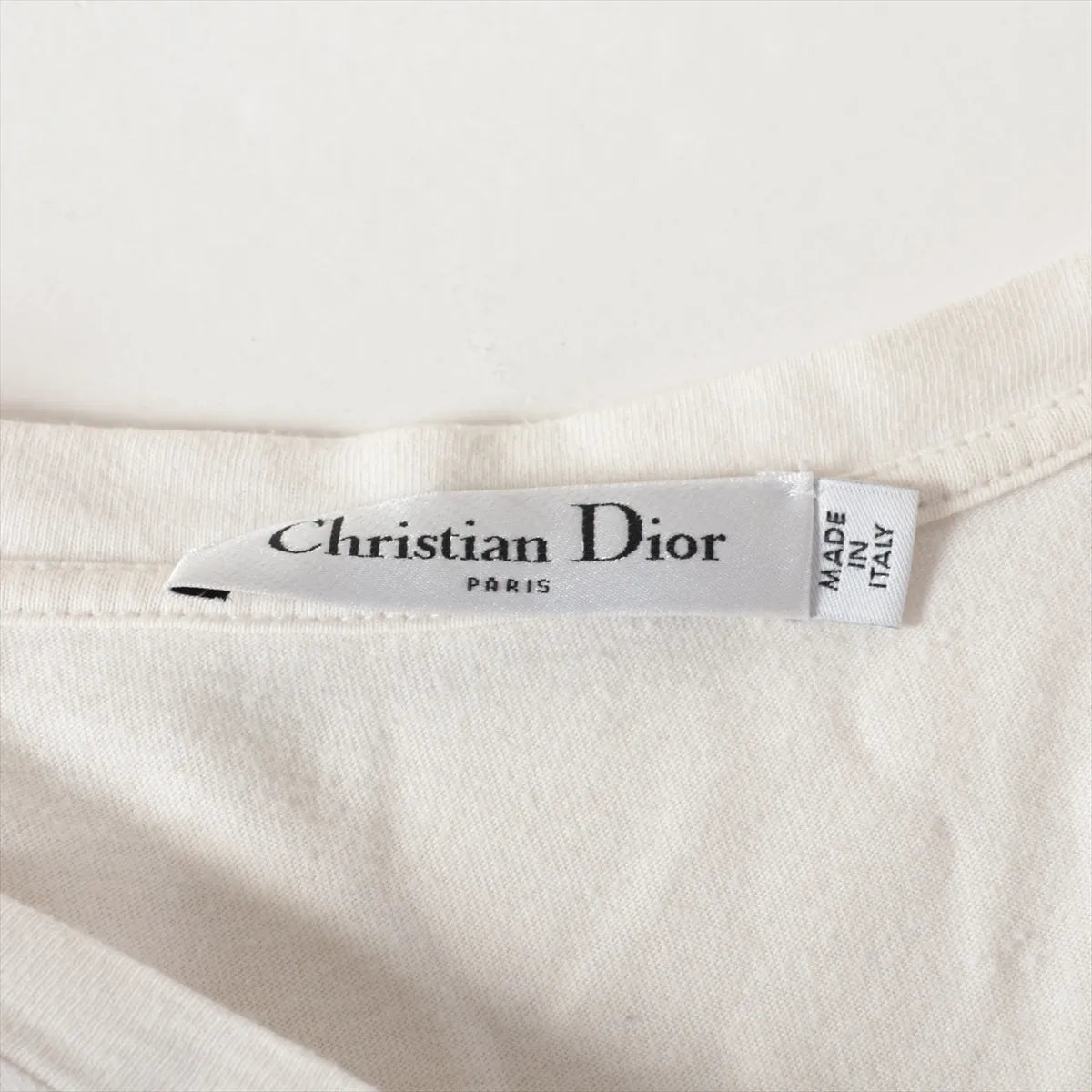 Christian Dior Cotton T-shirt White x Navy Blue
