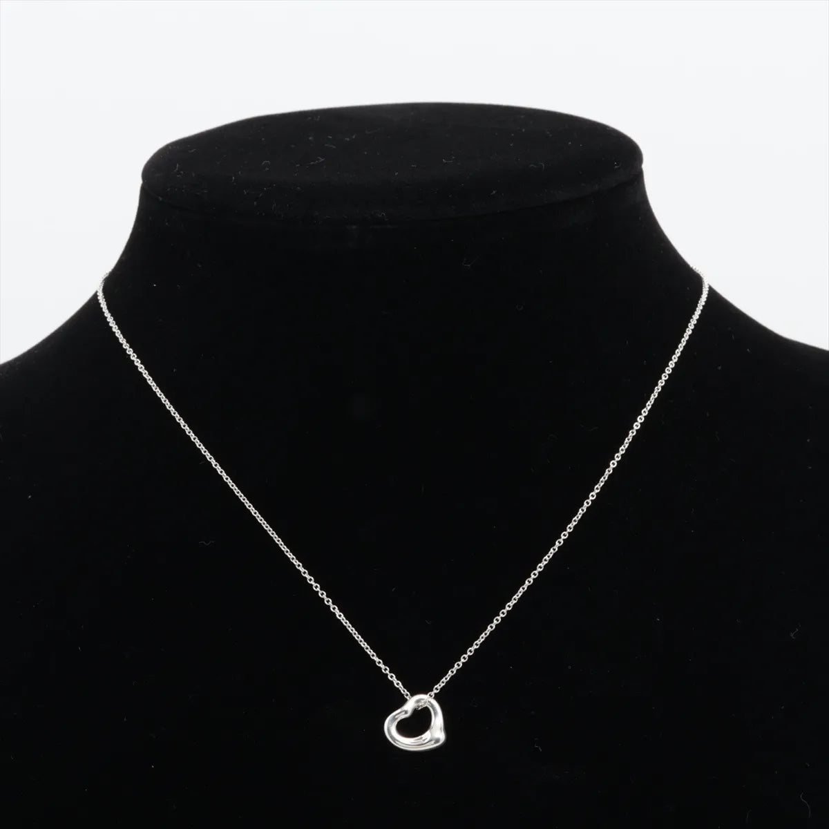 Tiffany & Co. Open Heart Pendant Necklace 925 Silver