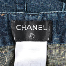 Load image into Gallery viewer, Chanel Denim Skirt Navy Blue