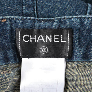 Chanel Denim Skirt Navy Blue