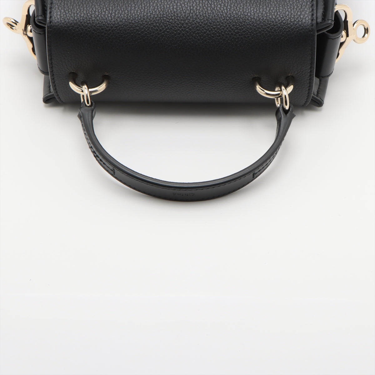 Chloe Tess Leather Two-Way Handbag Black