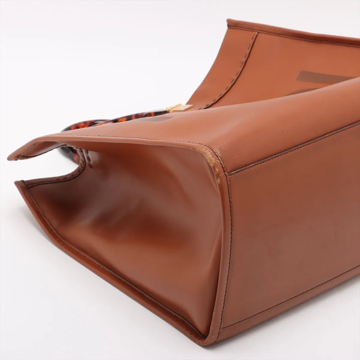 Fendi Sunshine Leather Tote Bag Brown