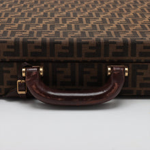 Load image into Gallery viewer, Fendi Zucca Canvas Leather Briefcase Brown