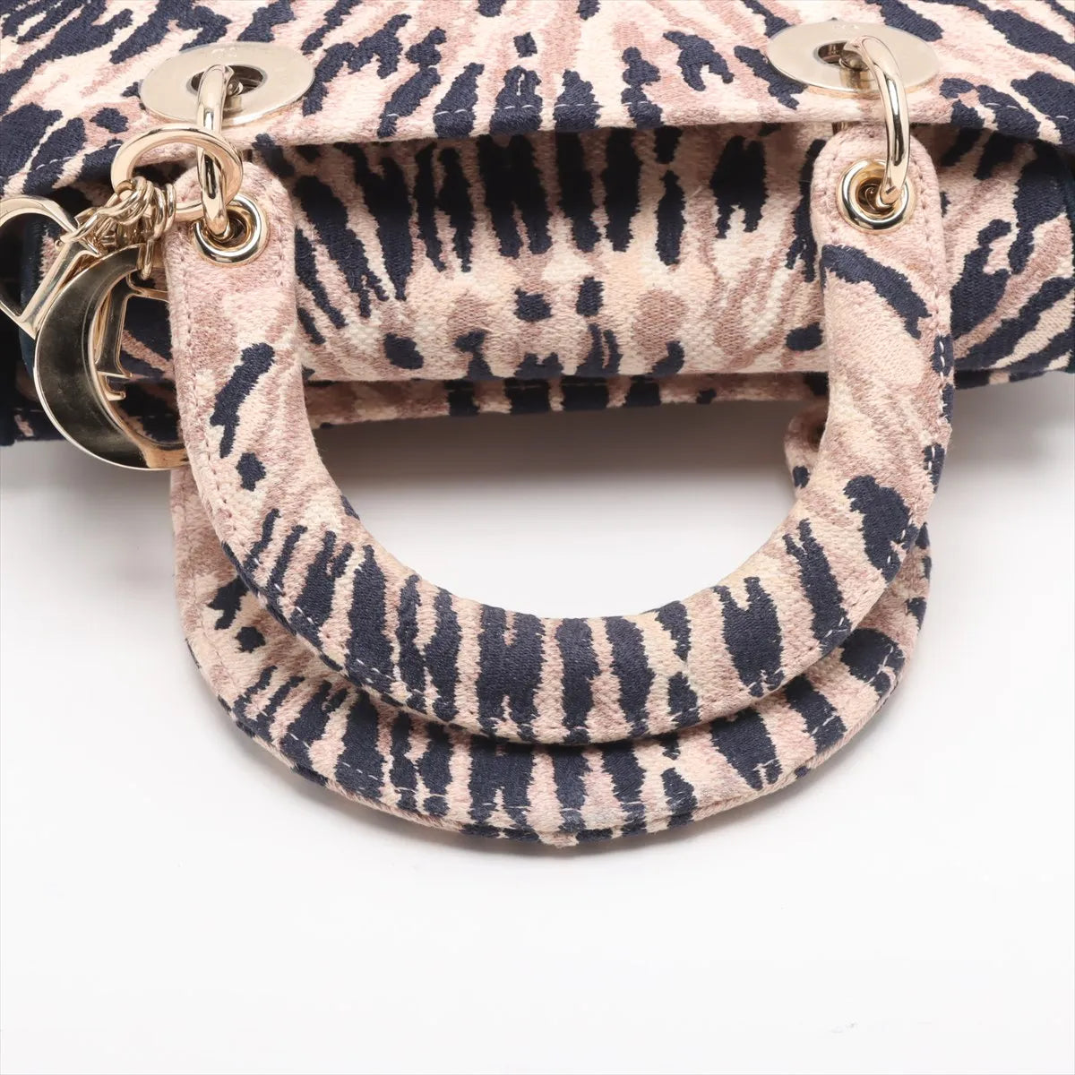 Christian Dior Lady D-Lite Tie Dye Two-Way Shoulder Bag Pink x Navy