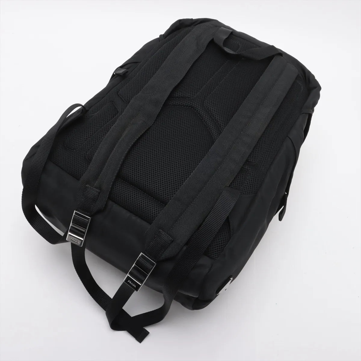 Prada Tessuto Nylon Leather Backpack Black
