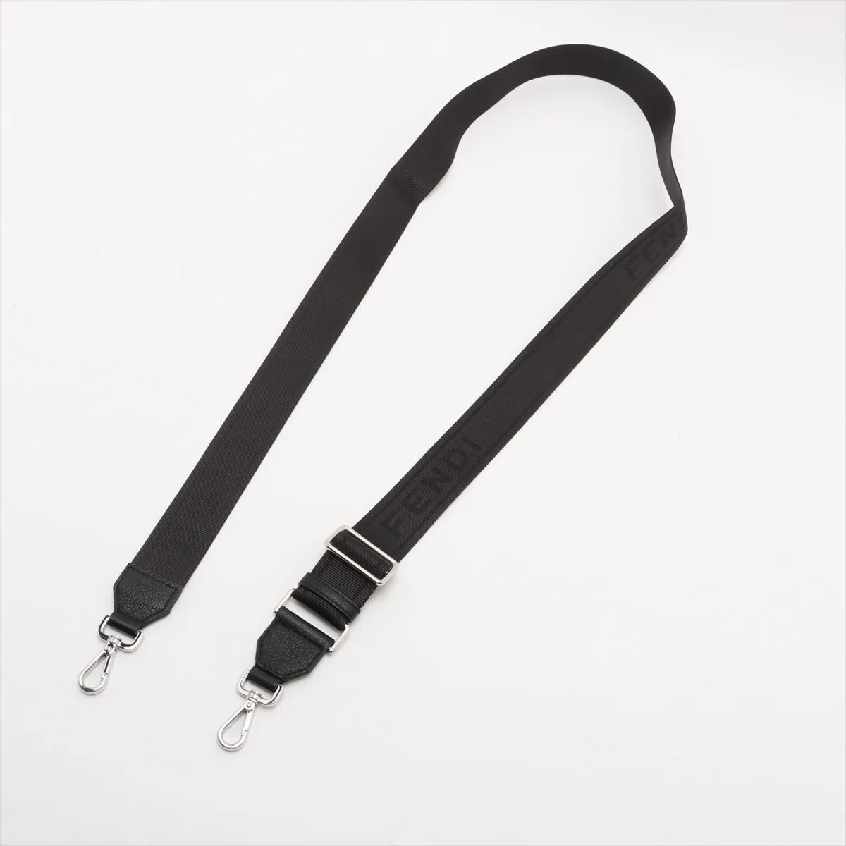 Fendi Logo Medium Leather Camera Bag Black