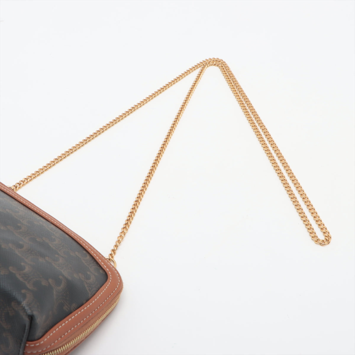 Celine Triomphe Chain Shoulder Bag Black x Brown * PREORDER *