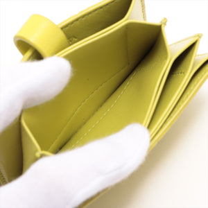 High Quality Bottega Veneta Intrecciato Leather Card Case Lime