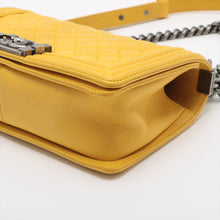 Load image into Gallery viewer, Quality Chanel Boy Matelasse Lambskin Chain Shoulder Bag Yellow