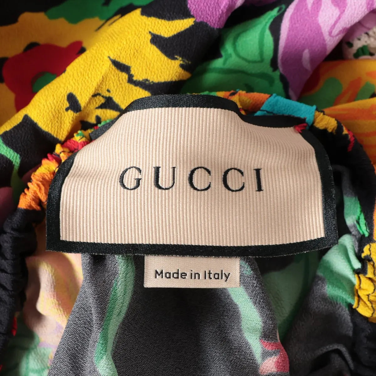 Gucci Multicolor Floral Rayon Long Skirt Black