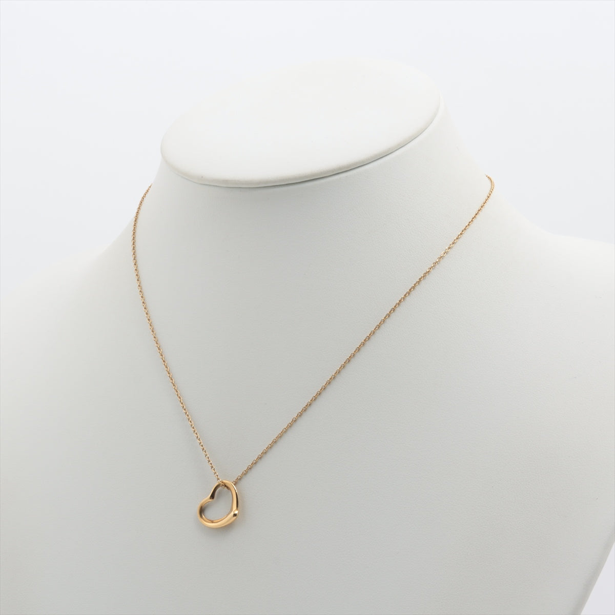 Tiffany & Co. Open Heart Pendant Necklace Gold