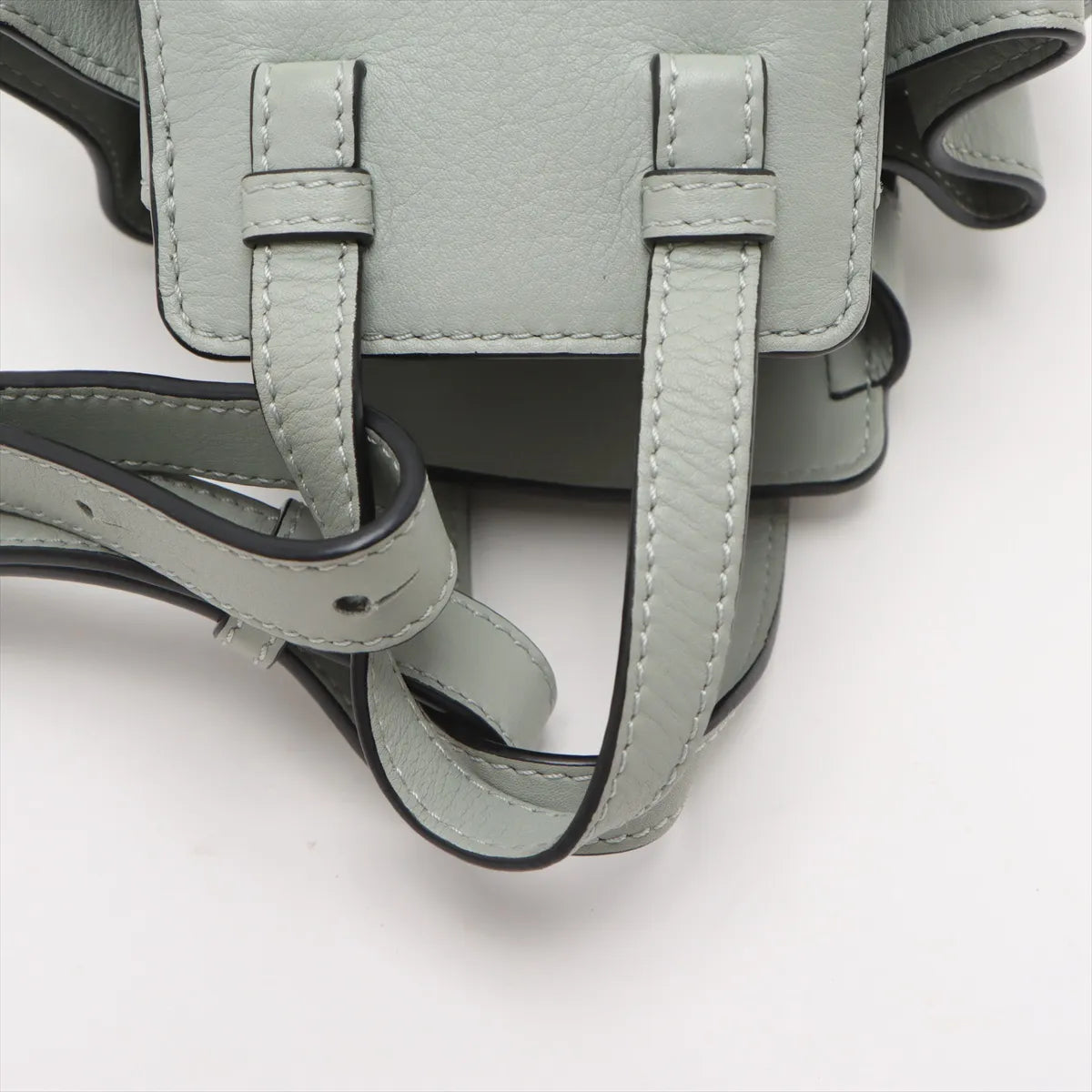 Loewe Hammock Drawstring Mini Leather Shoulder Bag Green