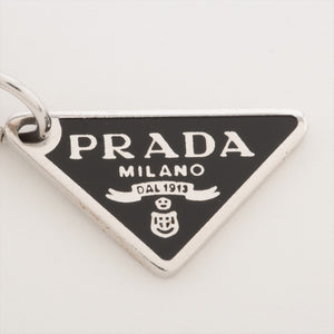 Prada Triangle Logo Plate Bracelet Silver