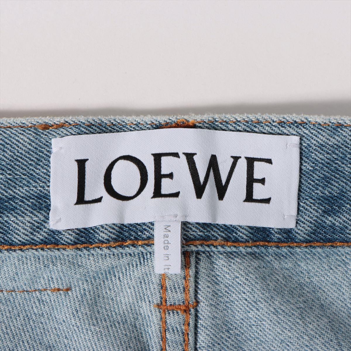 Loewe Anagram Button Fly Denim Pants Light Blue