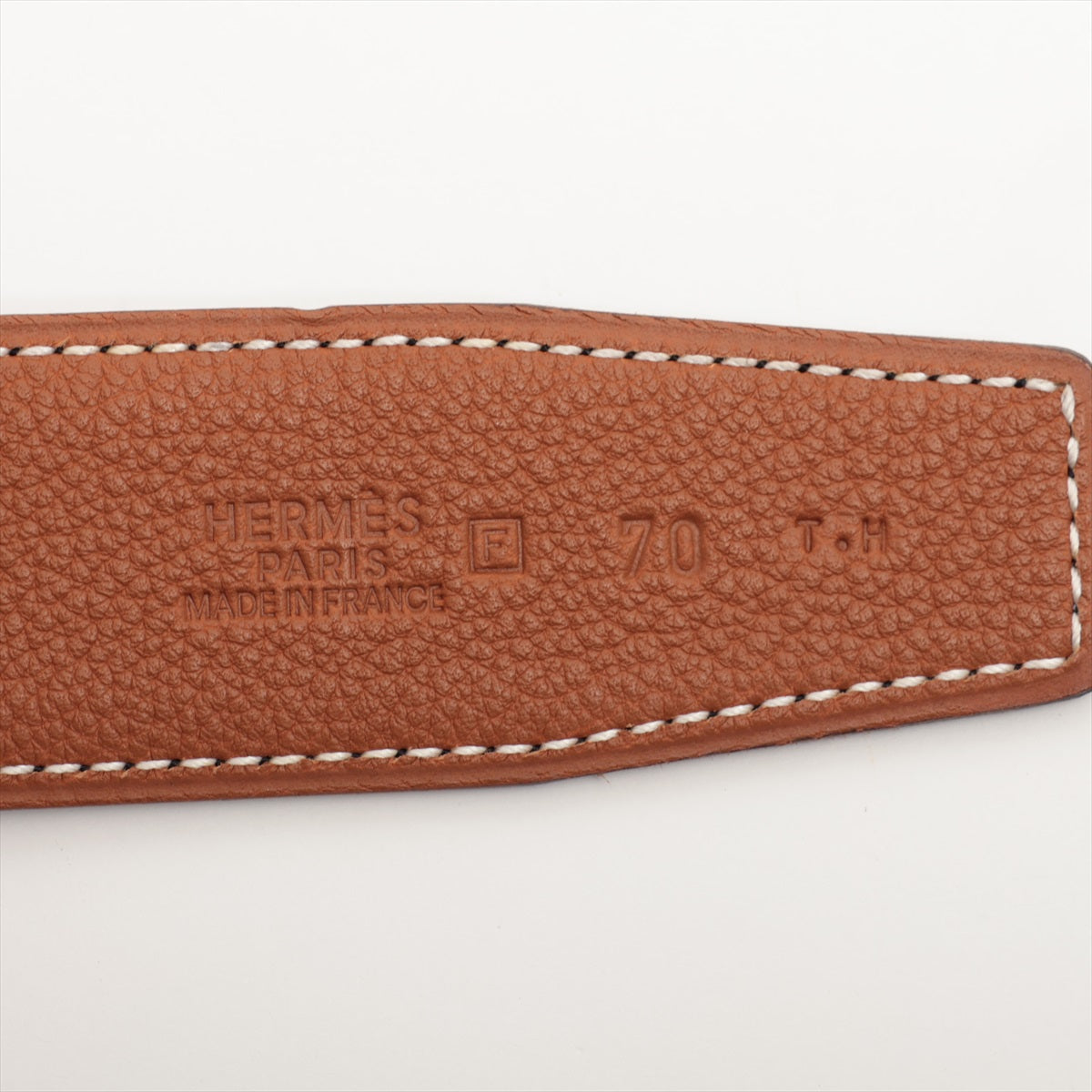 Hermès Taurillon Clemence H Belt Gold