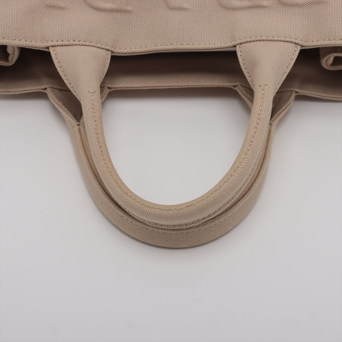 Prada Canvas Two-Way Handbag Beige