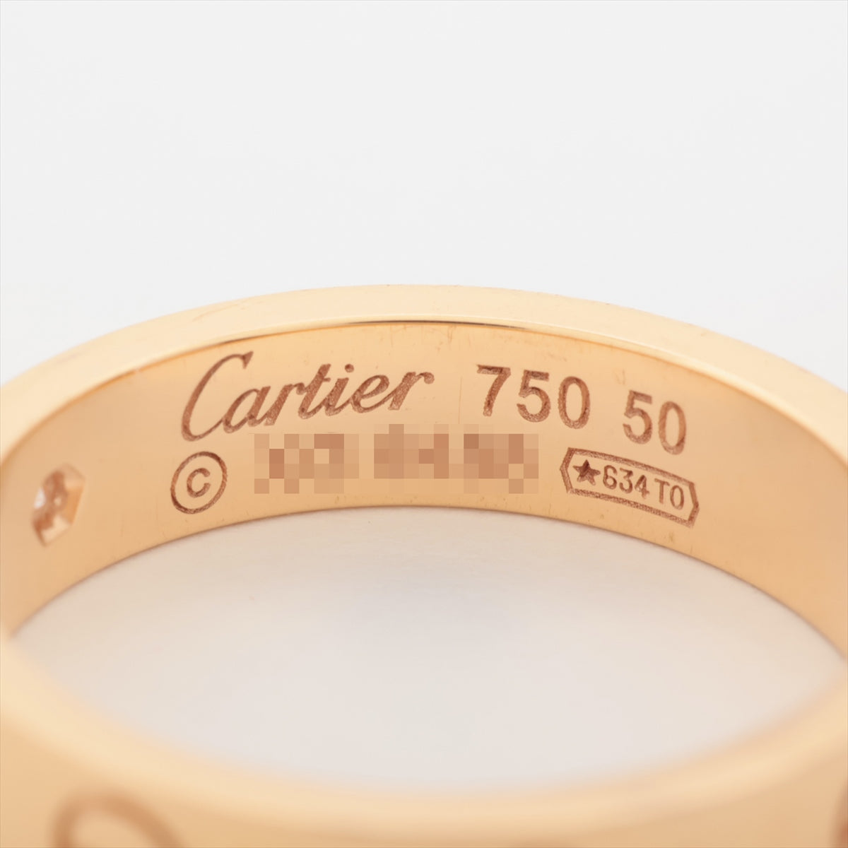 Cartier Mini Love Diamond Ring Rose Gold