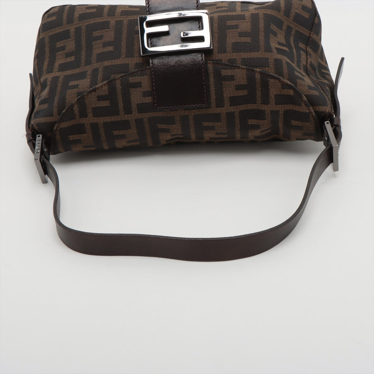 Fendi Zucca Mamma Baguette Canvas Shoulder Bag Brown