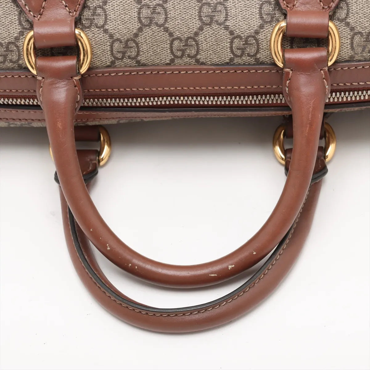 Gucci GG Supreme Two-Way Shoulder Bag Beige×Brown