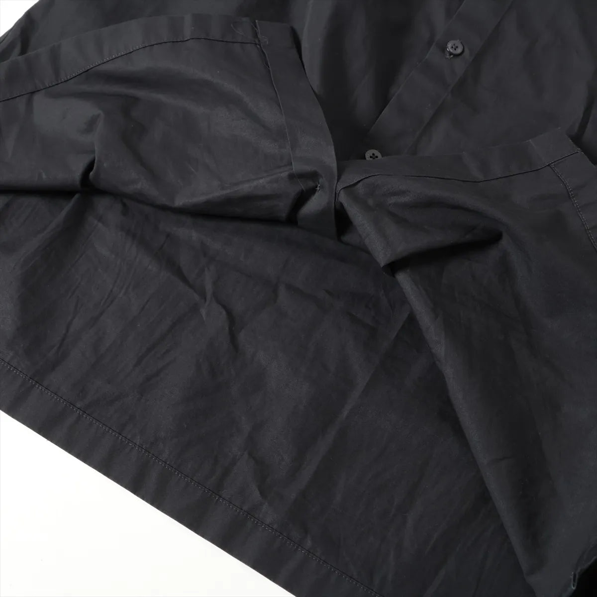 Fendi Zucca Cotton Button Down Long Sleeve Shirt Black