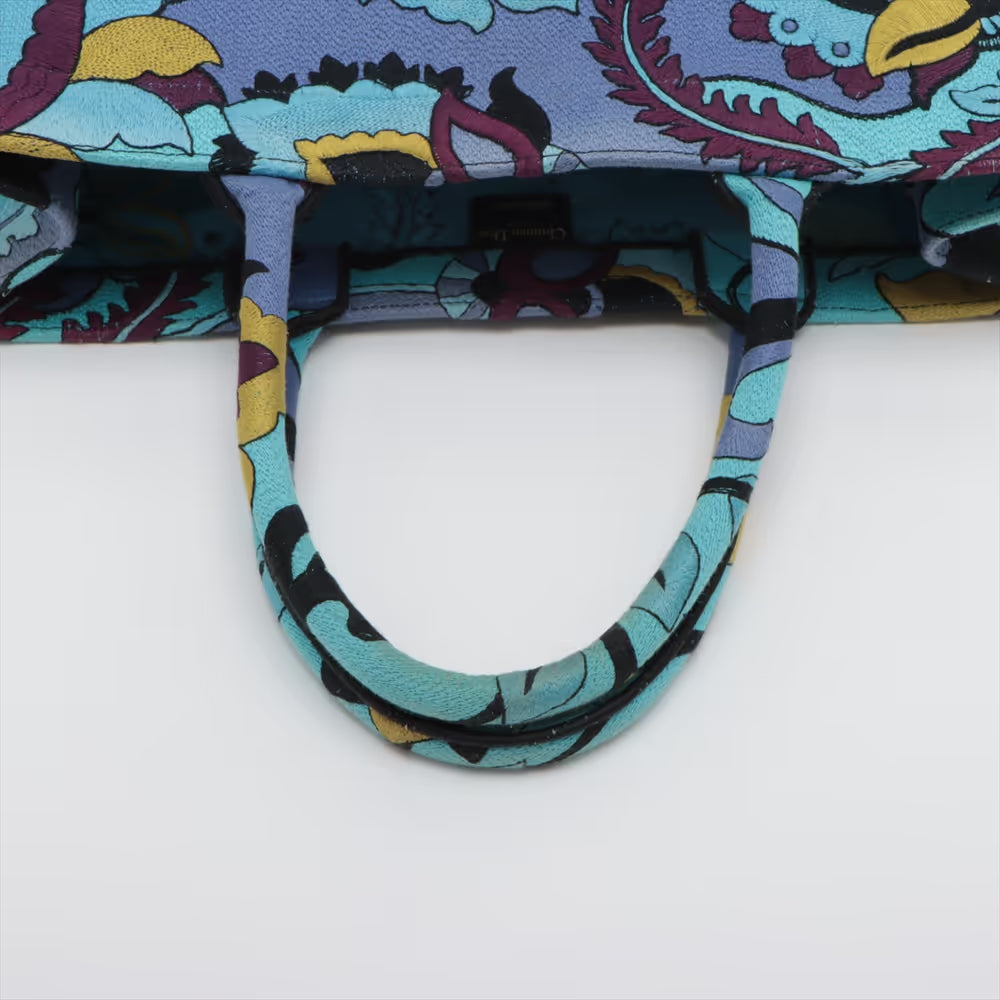 Christian Dior Book Tote Large Canvas Tote Bag Blue