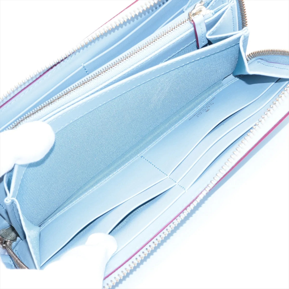 Gucci x Higuchi Yuko Leather Zippy Wallet Blue