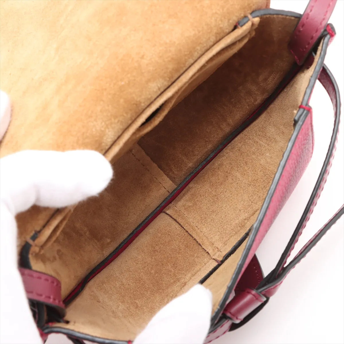 Loewe Mini Gate Leather Shoulder Bag Red