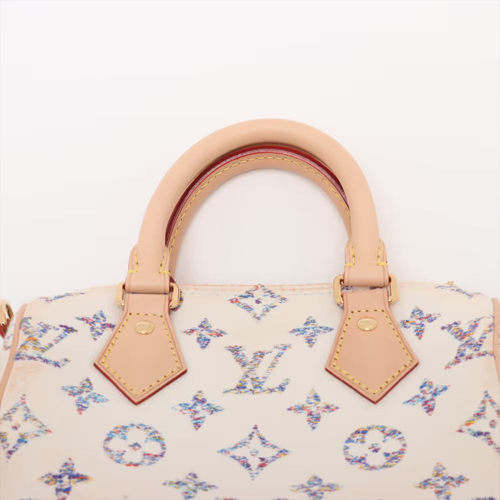 Louis Vuitton Monogram Jacquard Speedy Bandoulière 20 Beige