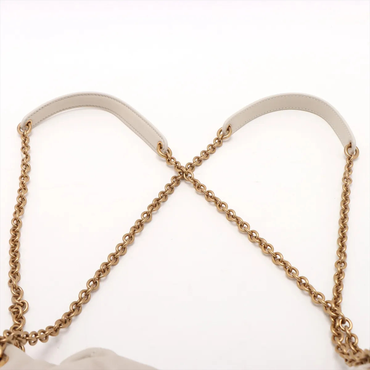 Saint Laurent Paris Jamie Pochon Leather Chain Shoulder Bag Beige