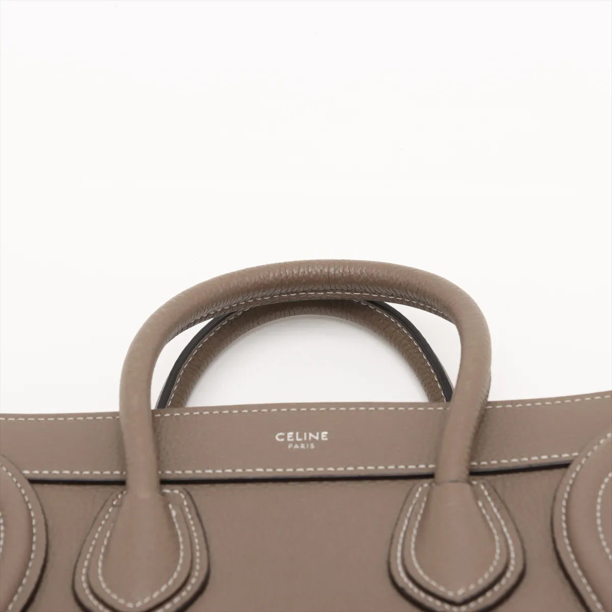 Celine Luggage Nano Shopper Leather Handbag Brown