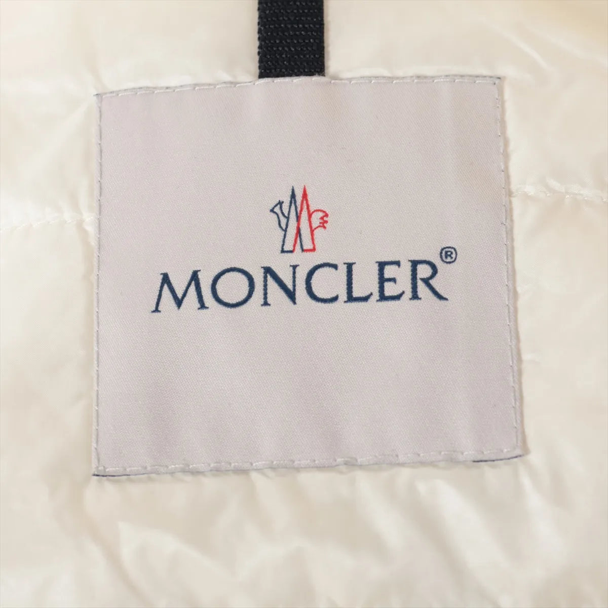 Moncler Argent Floral Rhinestone Polyester Down Jacket White