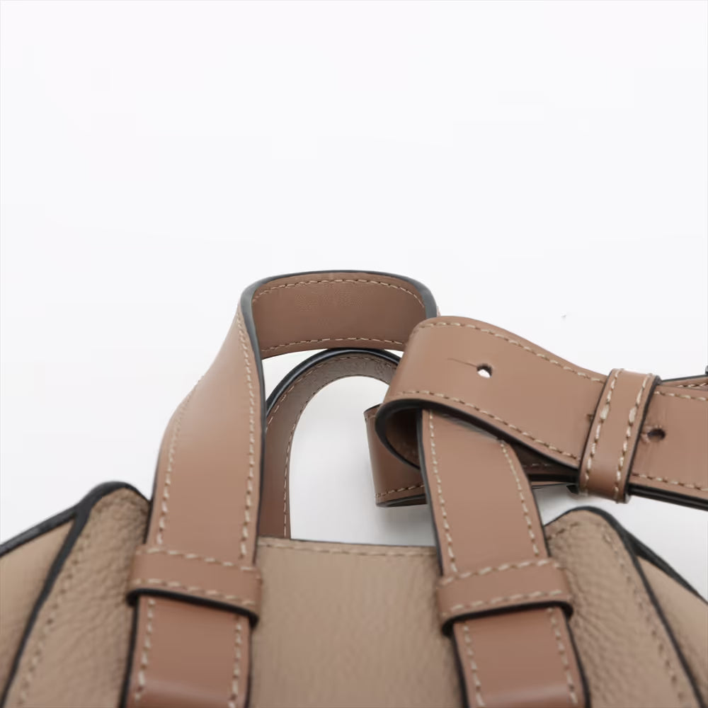 Loewe Hammock Leather Two-Way Handbag Beige