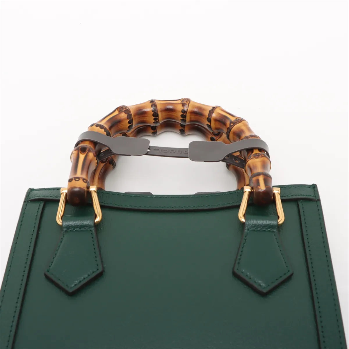 Gucci Bamboo Diana Leather Two-Way Handbag Green