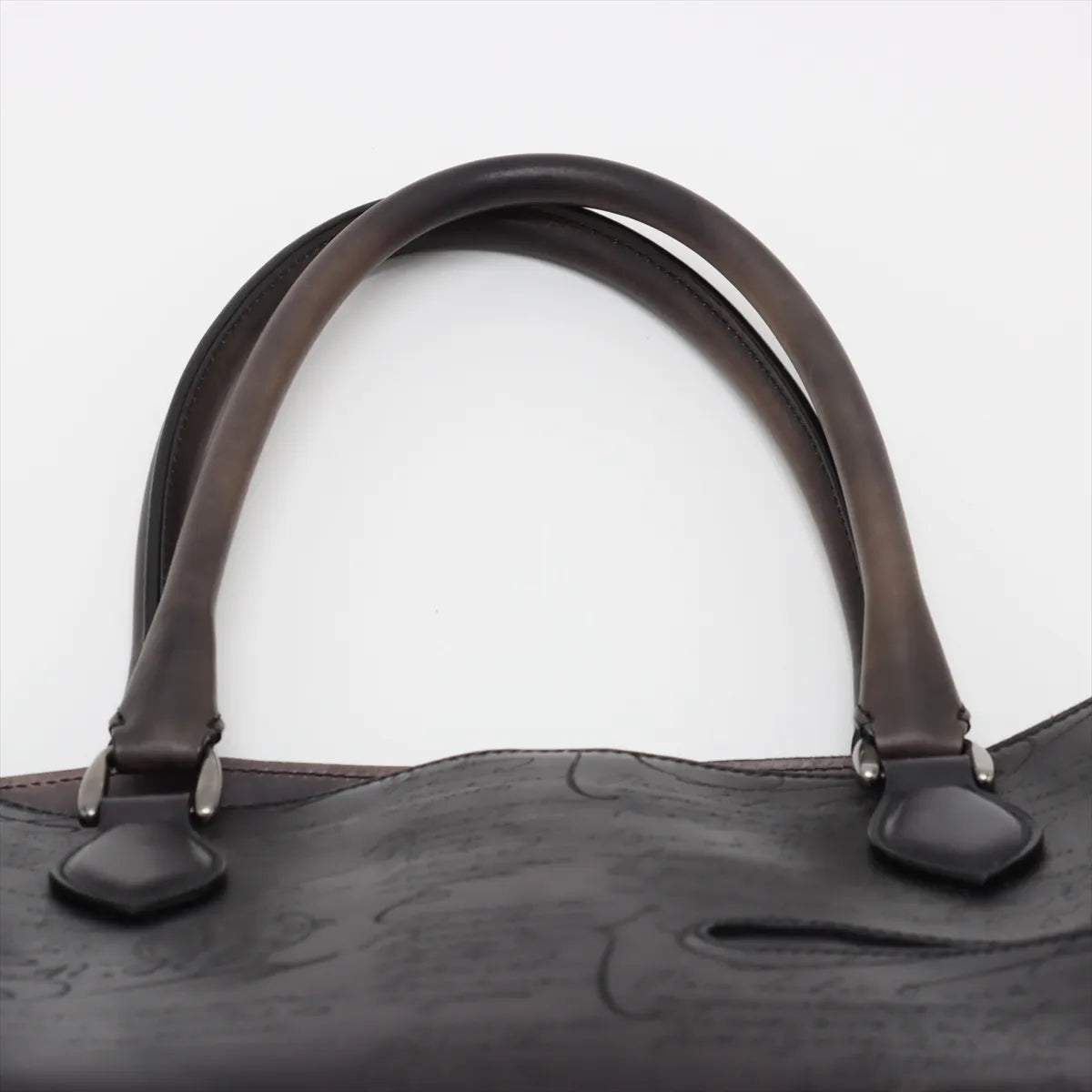 Berluti Calligraphy Toujour Leather Chain Tote Bag Black