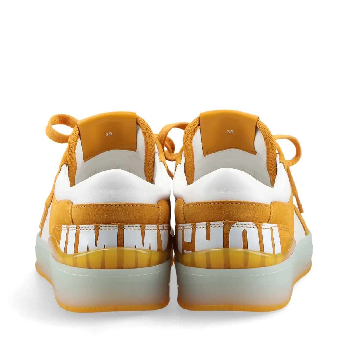 Jimmy Choo Leather Suede Sneakers White x Mustard Yellow